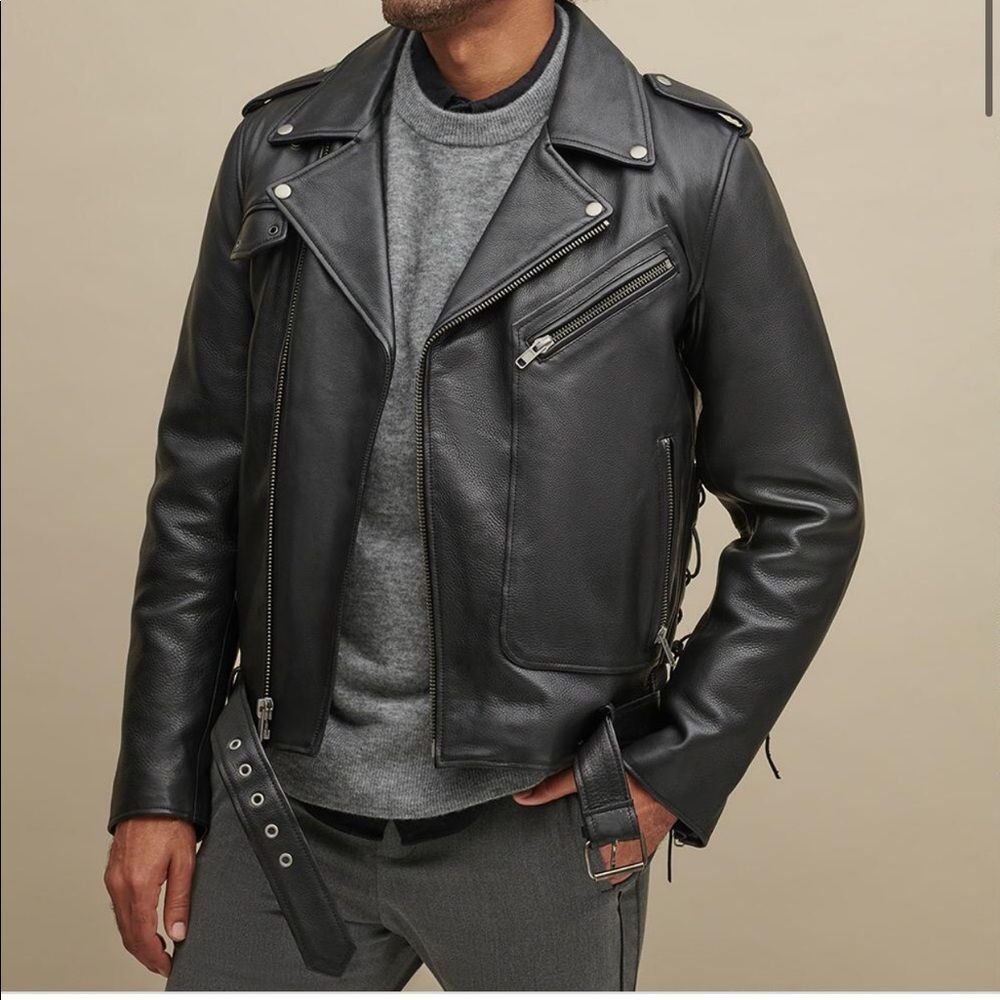 Wilson Leather Finn Rider Moto Jacket Sz S - Picture 11 of 13